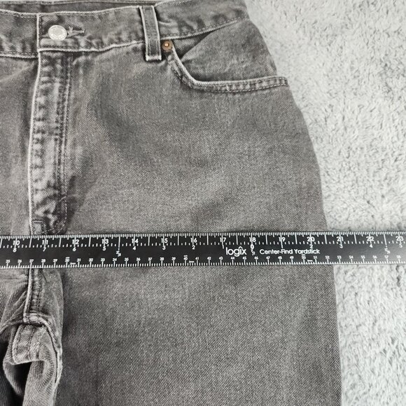 VTG Y2K High Waisted Mom Jeans Women's 14 Curvy Levi's 550 Straight Tapered Leg - Picture 4 of 12